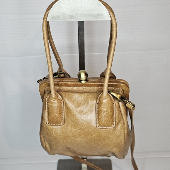 Hobo International Vintage DistressedLeather Kiss-Lock Crossbody,Top Handle Purs - Picture 4 of 12